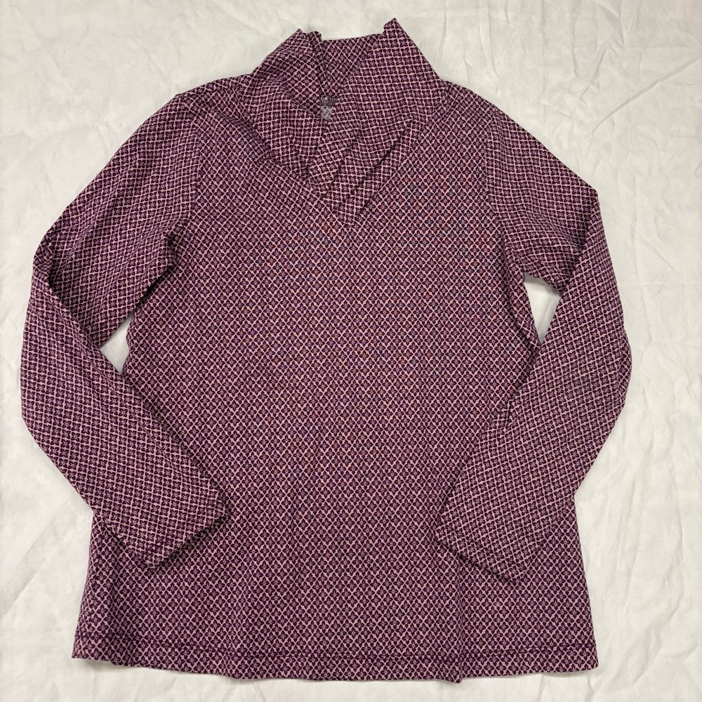 Tea Collection Purple Floral Long Sleeve‎ Shirt Size 8 VGUC